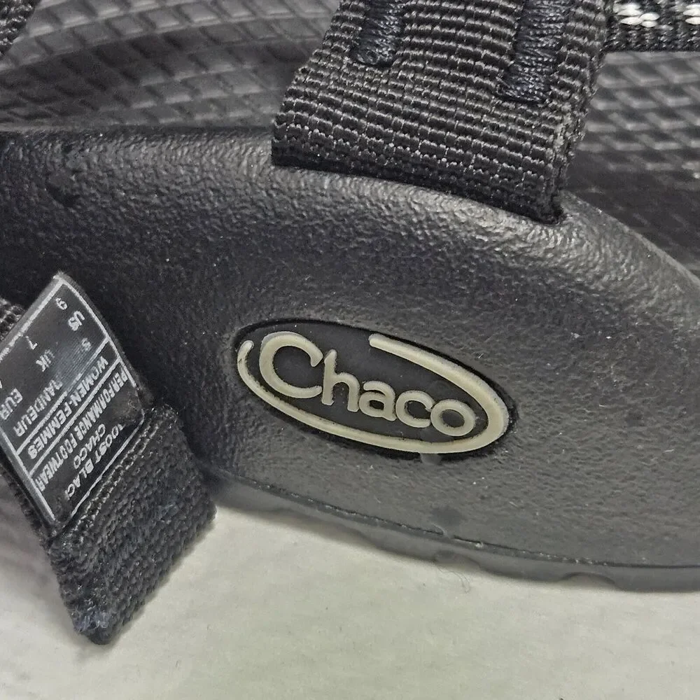 Chaco Women's Black and White Strappy Sandals - Picture 7 of 8